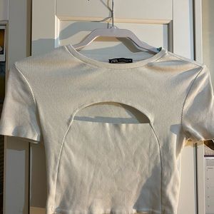 Zara top,size medium, white